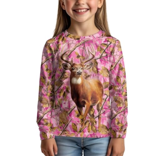 Image of Long Sleeve Shirts for Girls Casual Crewneck Tops Fall Winter Outfits for 3-16 Years Old
