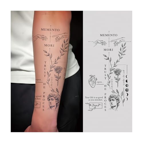 WEEKINK Renaissance David Temporary Tattoo for Men – Realistic Creation...