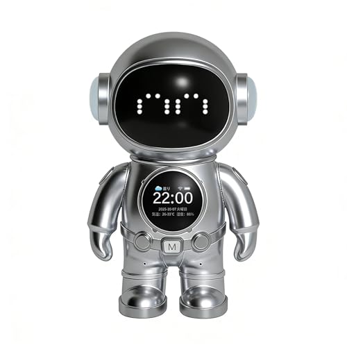 【生成AI搭載】家庭用英文対応会話型 AI ロボットで AI音声対話 気象予報 歌唱 プログラミング学習 感情認識インタラクション 英会話/創作ライティング 快眠&目に優しいナイトライト(シルバー) - MoriNote - 商品画像