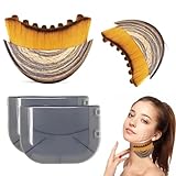 2PCS Lymphatic Contour Face Brush, Dry Face Brush For Lymphatic Drainage Massager -Anti-Puffiness, Lift, Chin & Jawline Sculpting - Yellow