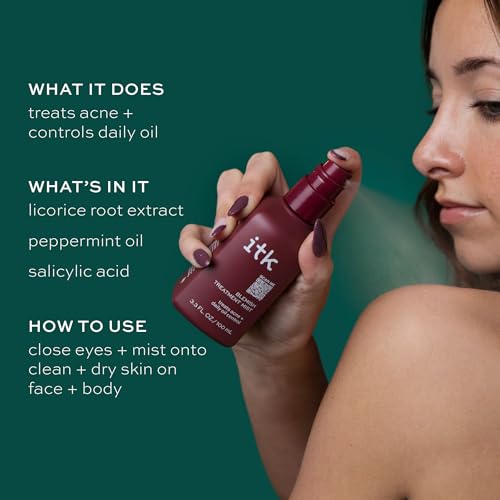 ITK Acne Treatment Trio ($40 Value) - Exclusive Travel Bundle ft. Salicylic Acid Face and Body Spray, Acne Spot Treatment and Gift with Purchase Pore Scrub for Clear Skin (2 x 0.5 fl oz, 100ml) - Thumbnail 4