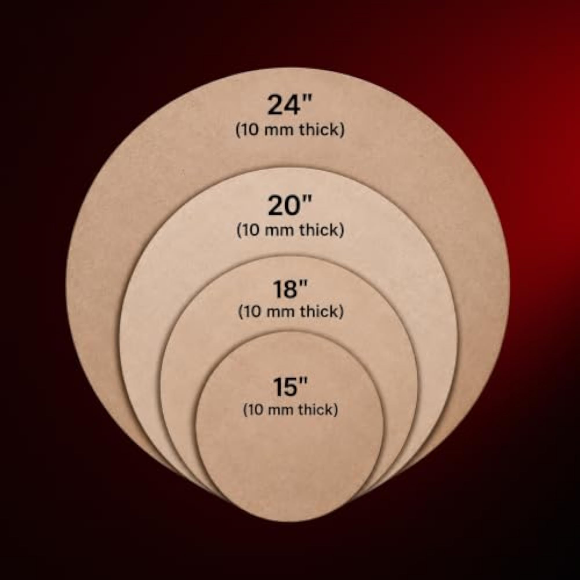MDF Round Board Craft Wood Panel for DIY Art & Decoration
