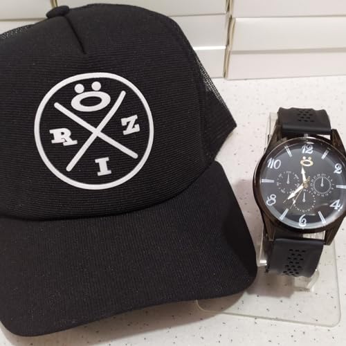 Relogio Masculino Preto Analogico Esportivo Silicone Conforto + Bone Redinha Ajustavel Qualidade Pre