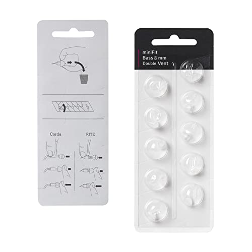 Hearing Aid Domes for Oticon Replacements, Oticon Minifit Double Vent Bass Domes (8 mm/2 Packs), Universal Domes for Oticon Hearing Aid Supplies.