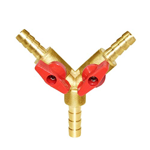 Joywayus 3/8" Hose Barb, Y shaped Type 3 way Union Intersection/Split Brass…