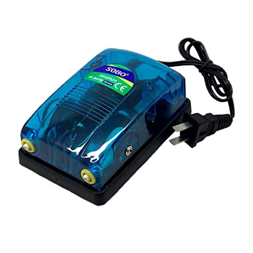 Image of VAYINATO Sobo (Sb-648A) Energy Saving Design Air Pump for Aquarium Fish Tank with Free 3 Meter Air Tube, 2 Air Stone and 2 Check Valve, Double Outlet, Power : 5W, Output : 2 * 4L /Min