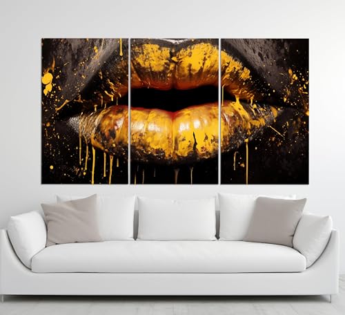 Décoration murale tendance avec toile de lèvres abstraites artistiques 40 x 60 cm