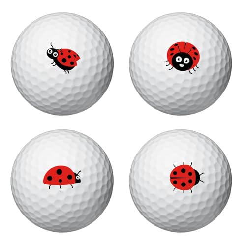 PLIGREAT Ladybug Golf Ball Markers 2 Sheets Red Ladybug Golf