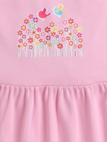 Image of EIO Girls Cotton Frock Dress Combo Pack et | Multicolor Knee Length Casual Dresses for Kids | Soft & Breathable Summer Wear Outfit Frock Set
