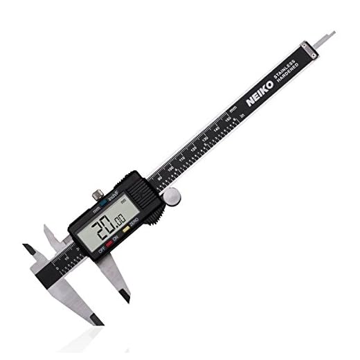NEIKO 01407A Electronic Digital Caliper | 0-6 Inches | Stainless Steel Construction with Large LCD Screen | Quick Change Button for Inch/Fraction/Millimeter Conversions