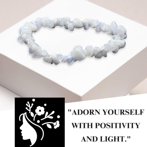 Image of Certified Rainbow Moonstone Bracelet for Women Men with Healing Crystal and Reiki Stone - Beautiful Gemstone Beaded Bracelet for Balance, Harmony & Positive Energy (Chips Stone Beads)