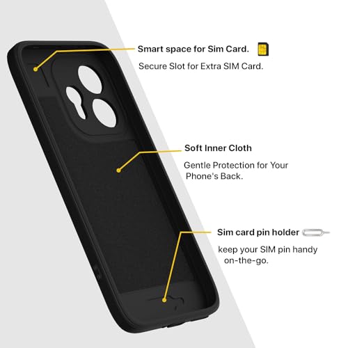 Image of Back Cover Compatible with Oppo Reno15 5G | MagFit Ring Design (Non-Magnetic) | Shockproof Case | Anti-Slip Grip | Raised Camera Edges | Slim Protective Case for Oppo Reno15 5G (Matte Black)