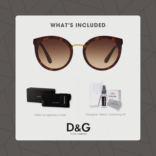 Dolce & Gabbana DG4268 Round Sunglasses For Women + BUNDLE with Designer iWear Eyewear Kit2