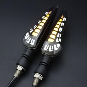 Mailaier 2PCS Droplet Shaped Turning flow Light Motorcycle Turn Signal Light Motorcycle Indicator Light Turn Signal Light 12V LED bulb motorcycle scooter off-road