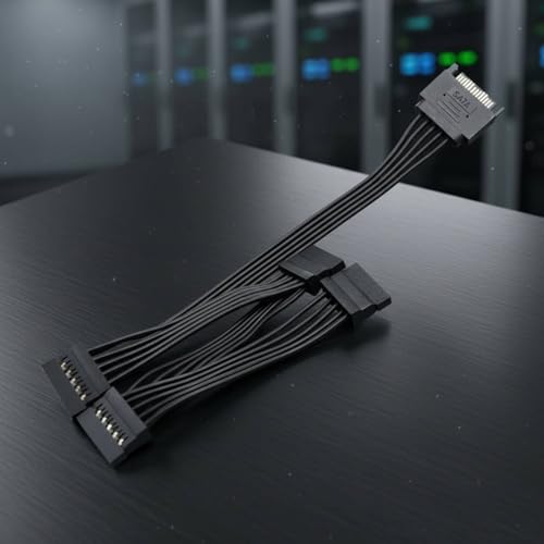 Adaptador de energía Serial ATA 1 a 5 con cable divisor miniatura 5