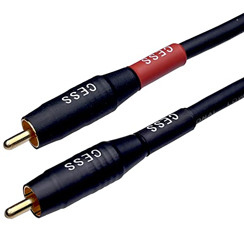 Image of CNCESS CESS-167-3f RCA Right Angle to Straight Type Male to Male Preamp Jumpers Patch Cable, 2 Pack (3 Feet)