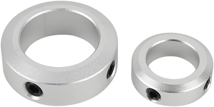 10-Piece Carbon Steel Shaft Collar Set with Threaded Grub Screws and Hex – Galvanized Adjustable Clamp Rings Axles, Carts, Trolleys & Machinery (6mm–10mm ID)(inside 10)