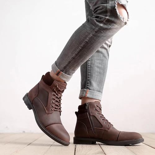 Image of Arkbird Mens Chelsea Boots, Stylish and Comfort Leather Chukka Ankle Boots with Zipper