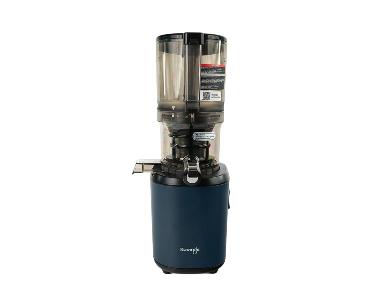 Kuvings | Extractor de jugo manos libres AUTO6 | Corte automático de frutas y verduras enteras | Cesta de 1,7 L | Limpieza fácil | Azul marino
