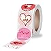 Jourad 1 Rotolo di Etichette Adesivi Decorativi Forma Circolare Trasparente con Amore Stampato Amore Rotondo Adesivo Circolare per Confezioni Regalo Festival di Nozze