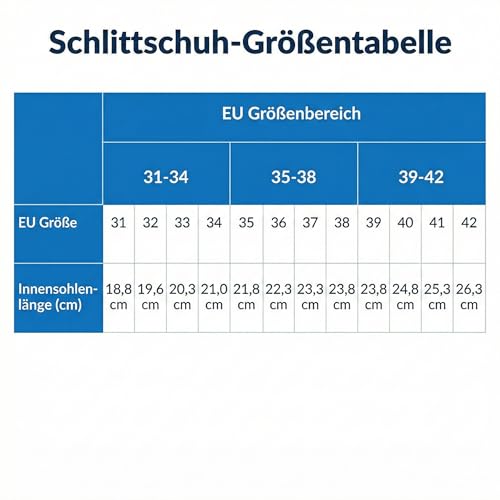 ATTABO Frazer II Kinder Hockey-Schlittschuhe, verstellbar (31–34/35–38/39–42), schwarz – Edelstahlkufe, Harter Schaft, Micro-Schnalle + Powerstrap, warmes Innenfutter (31-34)