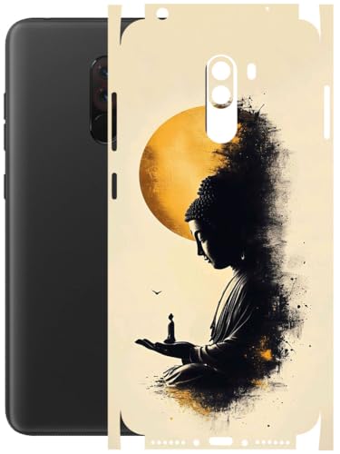 Image of AtOdds - Full Body Back Screen Guard Protector Film - Lamination Wrap Skin Sticker Compatible with Poco F1 | Scratchproof Matte Finish (Divine)