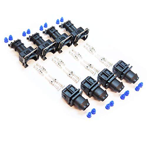 SUTOMOTIV 4x Male Female JPT Junior Power Timer 2 Pin EV1 Connector Fuel Injector Plug AD039