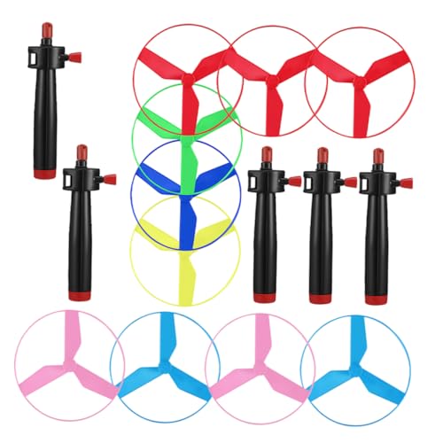 TOBBOMEY 1 Juego De Platillo Volador, Juguete para Niños, Disco Volador, Juguete para Niños, Disco Volador, Juguete para Niños, Juguete para Exteriores, Juguete De Hélice, Platillos