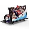 12″ Screen Magnifier,3D HD Mobile Phone Magnifier Projector Screen Enlarger for Movies, Videos, and Gaming,Foldable Cell Phone Stand with Screen Amplifier,Supports All Smartphones (Black, 12inch)