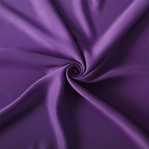 Image of LEMOMO Purple Blackout Curtains 34 x 63 Inch Length /Set of 2 Curtain Panels /Thermal Insulated Room Darkening Blackout Curtains for Bedroom