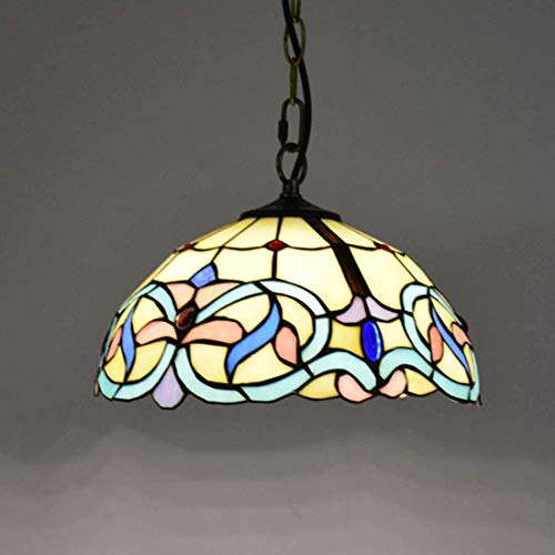 Lustre en vitrail de style Tiffany et plafonnier LED d'exception