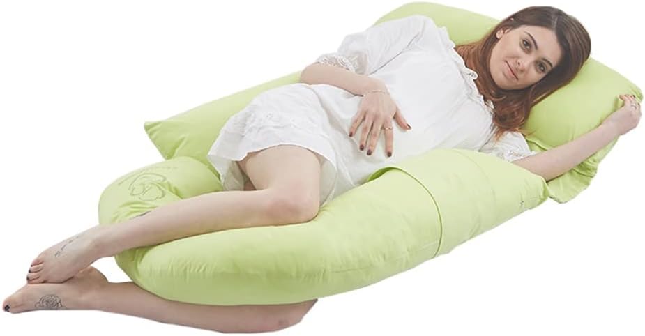 U-Shaped Full Body Maternity Pillow, Multifunctional Maternity Sleep Pillow Nursing Pillow, Body Pillow with Detachable Cotton Cover (Color : Purple, Size : 145x85x20cm) (Yellow 145x85x20cm)