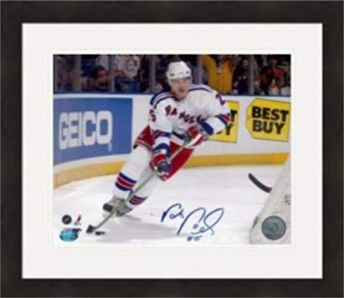 Autograph Warehouse 409947 8 x 10 in. Petr Prucha Autographed Matted & Framed Photo - New York Rangers No.2