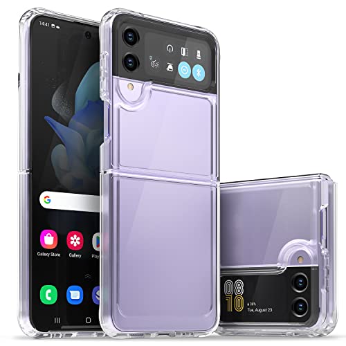 Vena Clear Case Cover Compatible With Samsung Galaxy Z Flip4 5G (2022), (Shockproof, Scratch-Resistant) Anti-Fingerprint Slim Bumper Cover Designed For Samsung Galaxy Z Flip 4 #TOP9