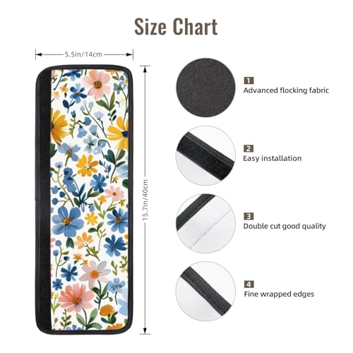 Image of Romantic Flowers Refrigerator Door Handle Covers Neoprene Fridge Door Handle Covers Washable Non-Slip Protector for Fridge Dishwasher Appliance Handle Covers, Keep Your Kitchen Clean,2 Packs