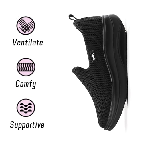 Oude Slip On Sneakers Women Comfortable | Womens Orthopedic Slip On Shoes Traveling | 2 Inch Rocker Bottom2