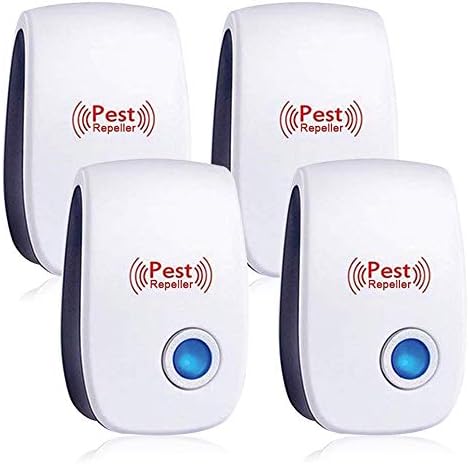 Ultrasonic Pest Repeller 4 Pack - Electronic Repellent for Pest Control – Rodent Repellent Indoor, Ultrasonic Indoor Pest Repellent, Plug-in, for Mosquito, Insect, Mice, Spider, Bug, Ant, Cockroach