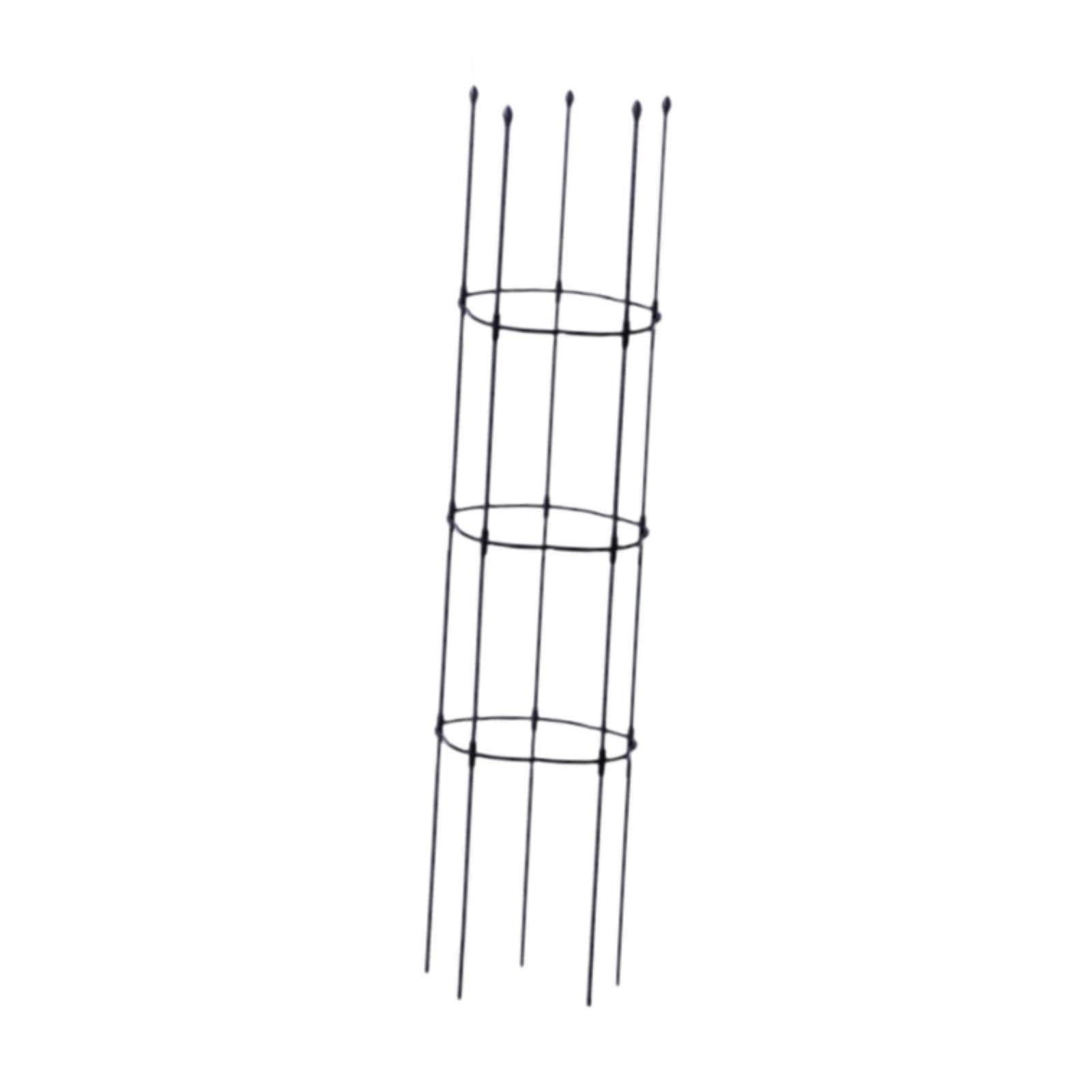 Obélisque jardin treillis vertical extérieur tuteur plantes grimpantes métal rond 133cm