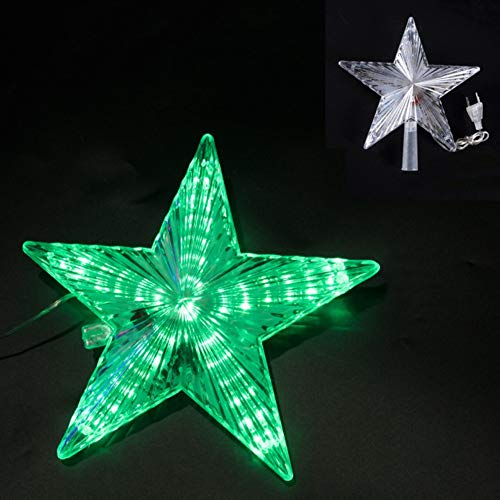 Topyuan Lighted Star Christmas Tree Topper With 31 Led Light Up, Festival Holiday Party Home Decorative Christmas Tree Toppers Indoor Outdoor Decoration Ornaments, Red #TOP7