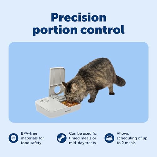 PetSafe Analog 2 Meal Programmable Pet Feeder, Automatic Dog and Cat Feeder - Dry or Semi-Moist Pet Food Dispenser, Slow Feed Portion Control (3 Cup/16 Ounce Total Capacity), Tamper-Resistant Design - Image 5