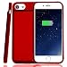 iPhone 7/8 Battery Case, XchuangX 3000mAh Rechargeable Protective Charging Case Slim for Apple iPhone 7/8 (4.7 inch), Support All Types Headphones, Answer Call and Sync-Through-Red