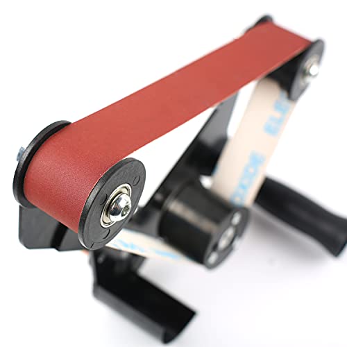 Belt Sander Adapter For Angle Grinder, Pipe Or Tube Sanding Attachment, Us 5/8-11 Thread, Easy Assembling Grinder Bearing, Professional Polishing Tool For Rust Removal, Woodworking (20-40Mm Belt) #TOP2