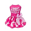 Fitwarm Eggstra Cute Dog Easter Outfit Bunny Dog Dress Holiday Dog Clothes for Small Dogs Gril Pet Cat Clothing Hot Pink XS