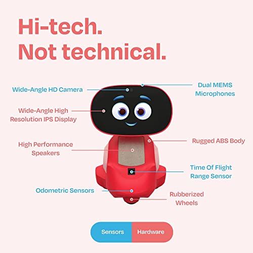 Image of Miko 3 AI Robot for Kids | STEAM Learning, Apps & Games | Ages 5-12 | Red | Toy robots for kids
