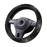 Gothic Spider and Web Steering Wheel Covers,Anti Slip Sweat Absorption Elasticity Car Accessories Steering Wheel Protector Universal 15 Inch for SUV Sedan Vans Trucks