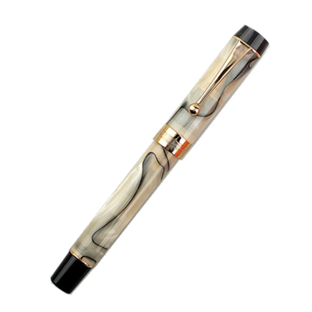 Penna stilografica in resina con bellissimi colori, inchiostro regalo, per ufficio, casa e lavoro (D)