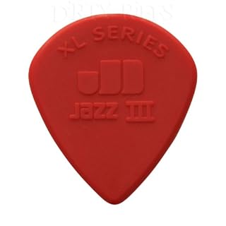 Dunlop Jazz III XL 24 médiators pointus rouges en nylon, 1,38 mm dans une boîte de rangement - Les Beatles, Paul McCartney, John Lennon, RIngo Starr, George Harrison