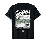 Golf MK1 GTI Retro Manuel de Service T Shirt, Homme, Noir, M