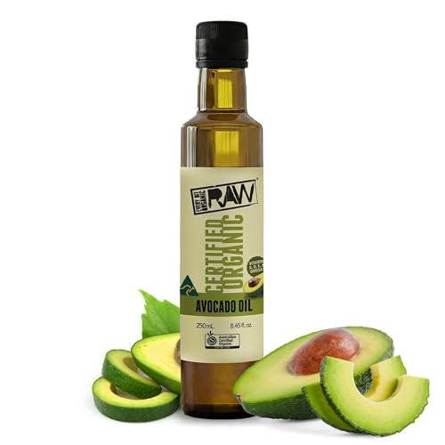 Every Bit Organic Raw Avocado Oil 250ml, Cold Pressed Gluten Free Vegan Organic Oil with Vitamin A D E K and Omega 3 Ideal for Everyday Use