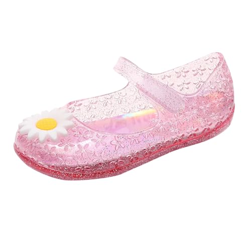 IWIHMIV Jelly Sandals for Girls Closed Toe Summer Dress Shoes Water Beach Flat Princess Jelly Sandals